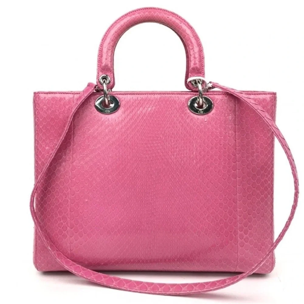 Dior Large Lady Dior Python 2Way Bag - Picture 2 of 16